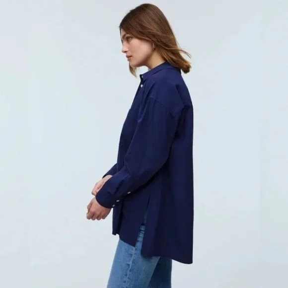 Madewell Blue Button Down Long Sleeve, Fits a 31” Bust, Women’s Size XXS (000) - Picture 4 of 5